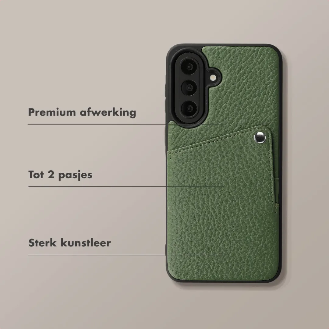 Selencia Hoesje Samsung Galaxy A57 - Sage Green - 2 Pasjes
