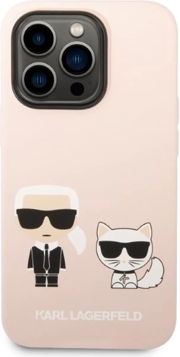 Karl Lagerfeld KLHMP14XSSKCI iPhone 14 Pro Max Hoesje - Lichtroze