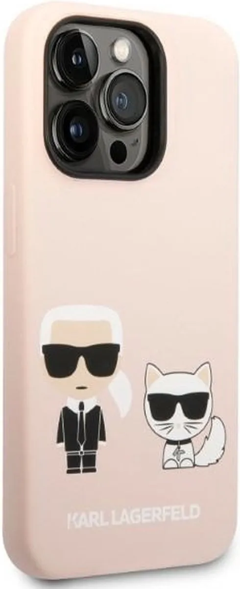 Karl Lagerfeld KLHMP14XSSKCI iPhone 14 Pro Max Hoesje - Lichtroze - afbeelding 6 van 6