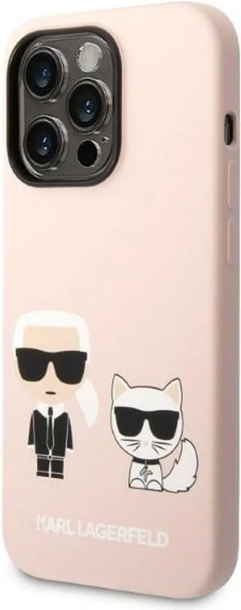 Karl Lagerfeld KLHMP14XSSKCI iPhone 14 Pro Max Hoesje - Lichtroze