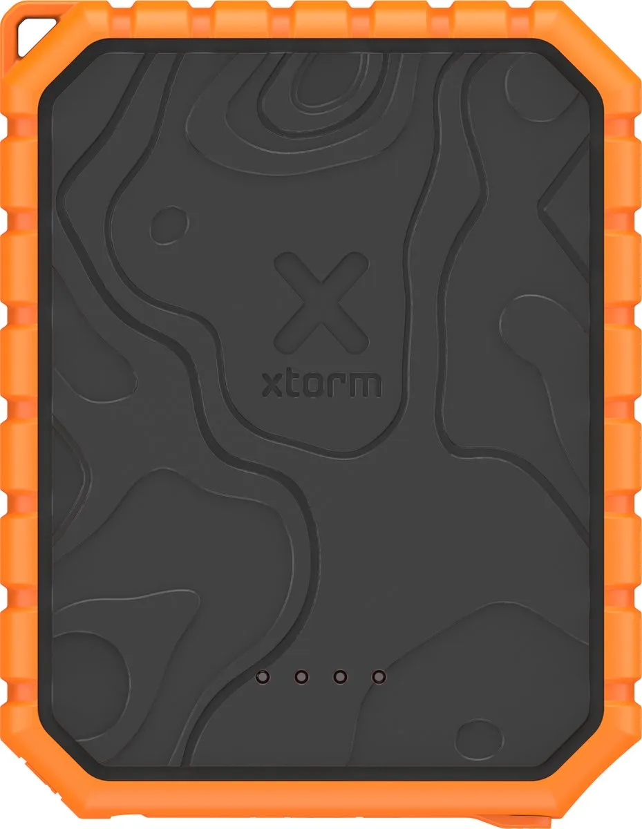 Xtorm SolarBooster 14W + Rugged Powerbank 20W - 10.000mAh - USB-C Kabel - 4x opladen - Oranje - afbeelding 6 van 6