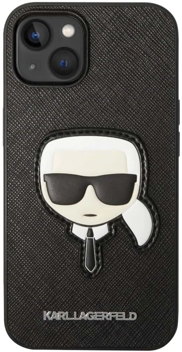 Karl Lagerfeld iPhone 14 Plus Hoesje Effen Zwart