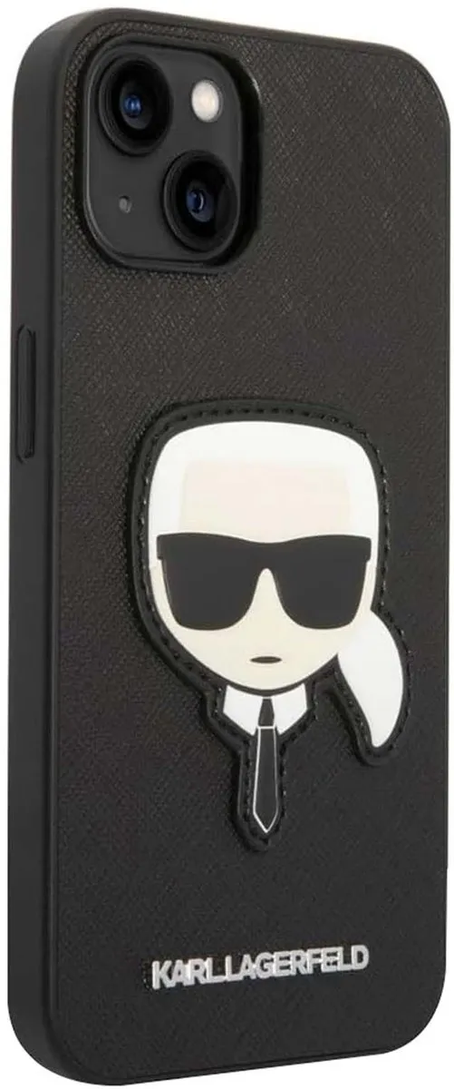 Karl Lagerfeld iPhone 14 Plus Hoesje Effen Zwart - KLHCP14MSAPKHK