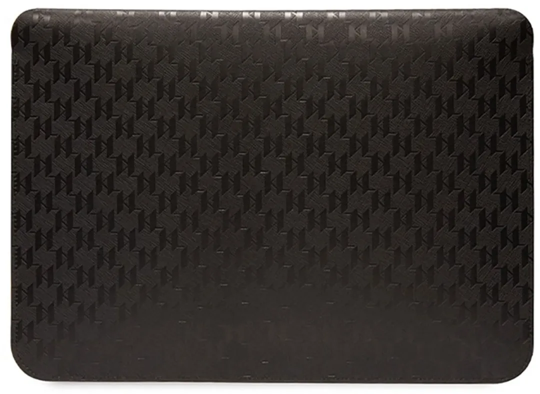 Karl Lagerfeld Saffiano Monogram Ikonik KLCS14SAKHPKK Laptophoes - 14" - Zwart