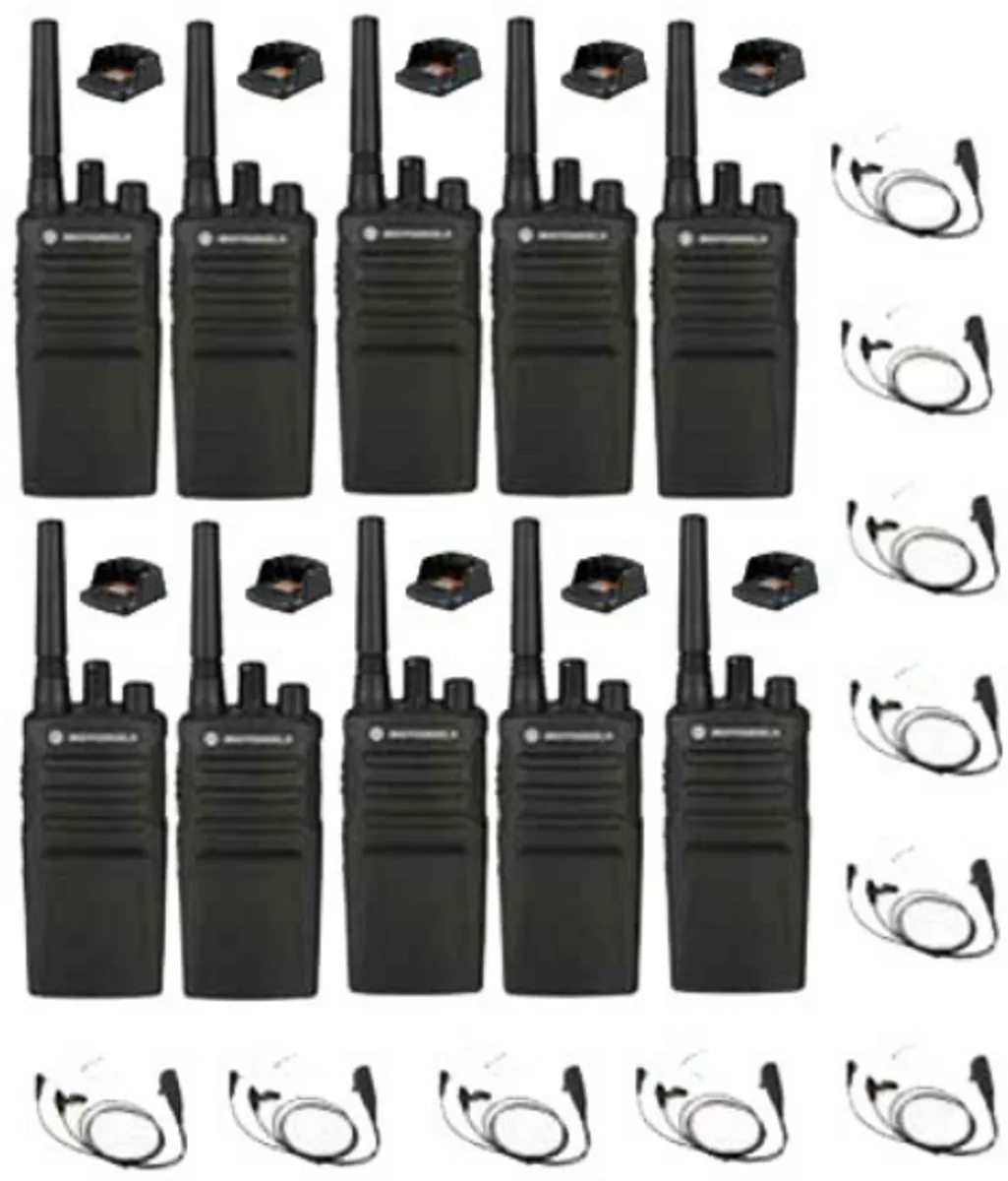 Motorola XT420 PMR446 Set - 10 Handsets - 12 Accu's - Zwart