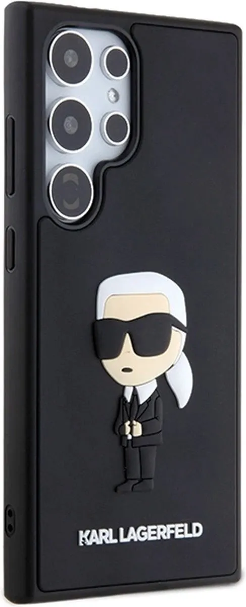 Karl Lagerfeld Ikonik Hoesje 3D Rubber - Samsung Galaxy S24 Ultra - Zwart - afbeelding 6 van 6