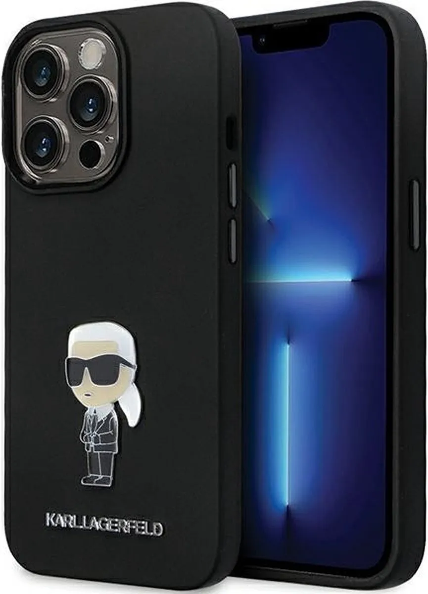 Karl Lagerfeld KLHCP14XSMHKNPK Hoesje iPhone 14 Pro Max - Zwart - afbeelding 6 van 6