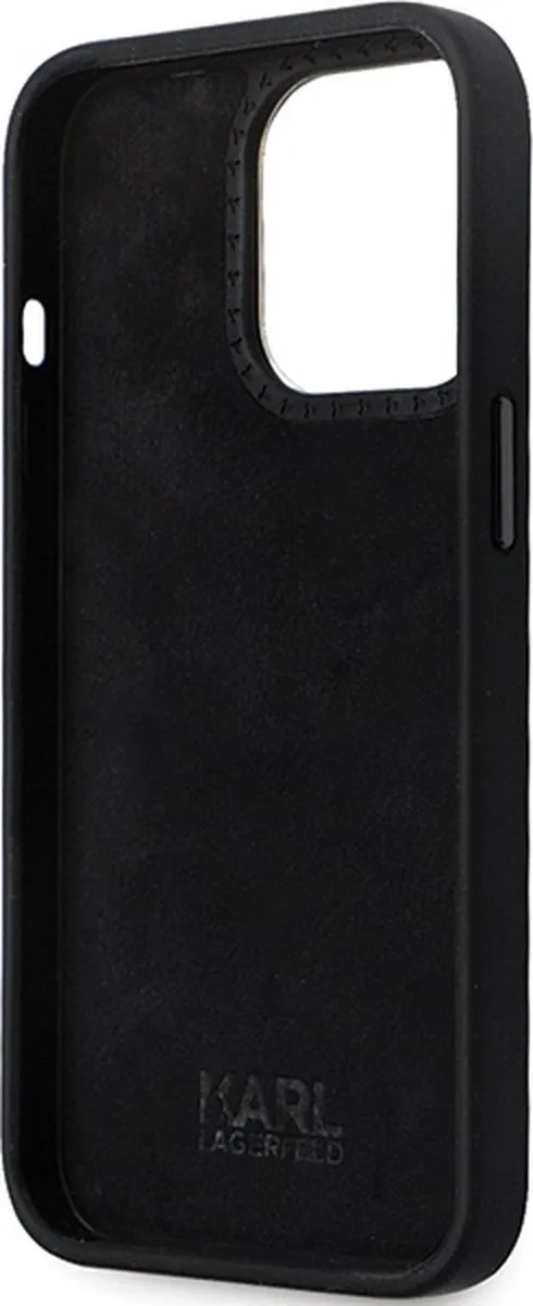 Karl Lagerfeld KLHCP14XSMHKNPK Hoesje iPhone 14 Pro Max - Zwart