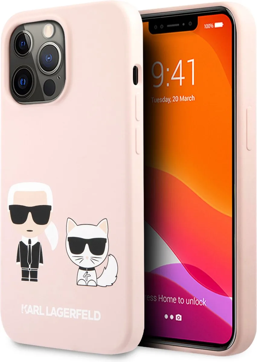 Karl Lagerfeld iPhone 13 Pro Telefoonhoesje - Roze - MagSafe