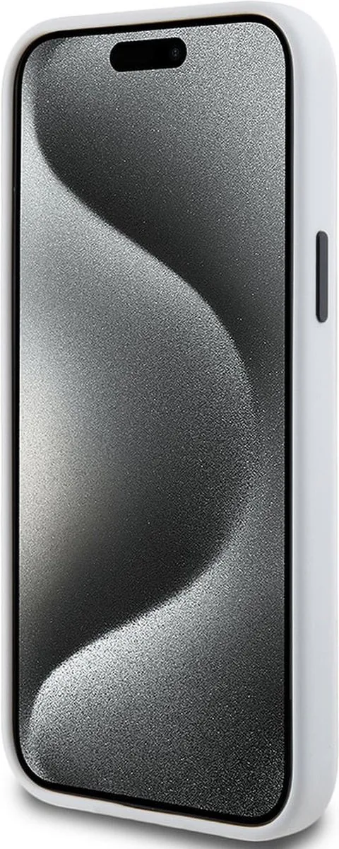 Karl Lagerfeld iPhone 15 Plus Hoesje - Ikonik Monogram - Wit
