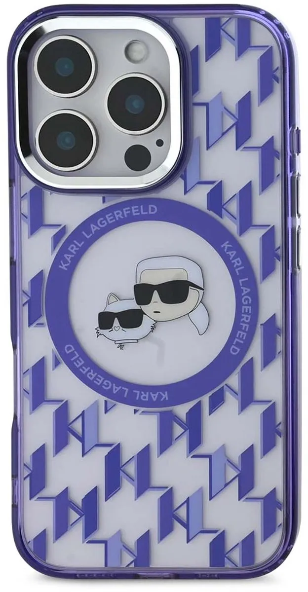 Karl Lagerfeld Hoesje iPhone 16 Pro MagSafe - Paars