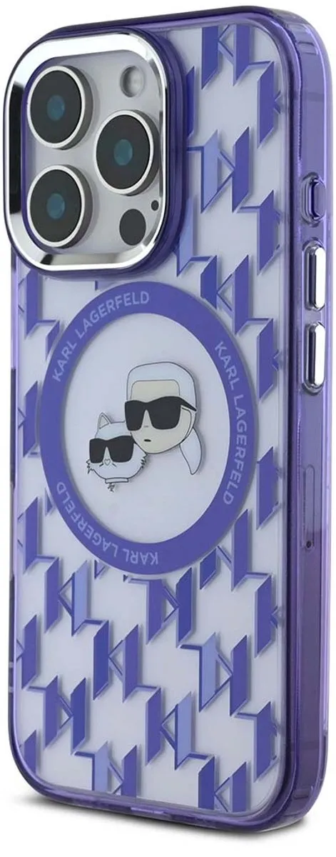 Karl Lagerfeld Hoesje iPhone 16 Pro MagSafe - Paars