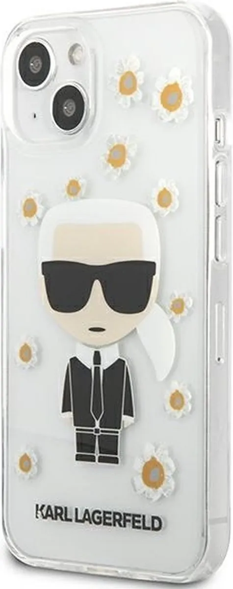 Karl Lagerfeld KLHCP13SHFLT iPhone Hoesje - Transparant Bloem
