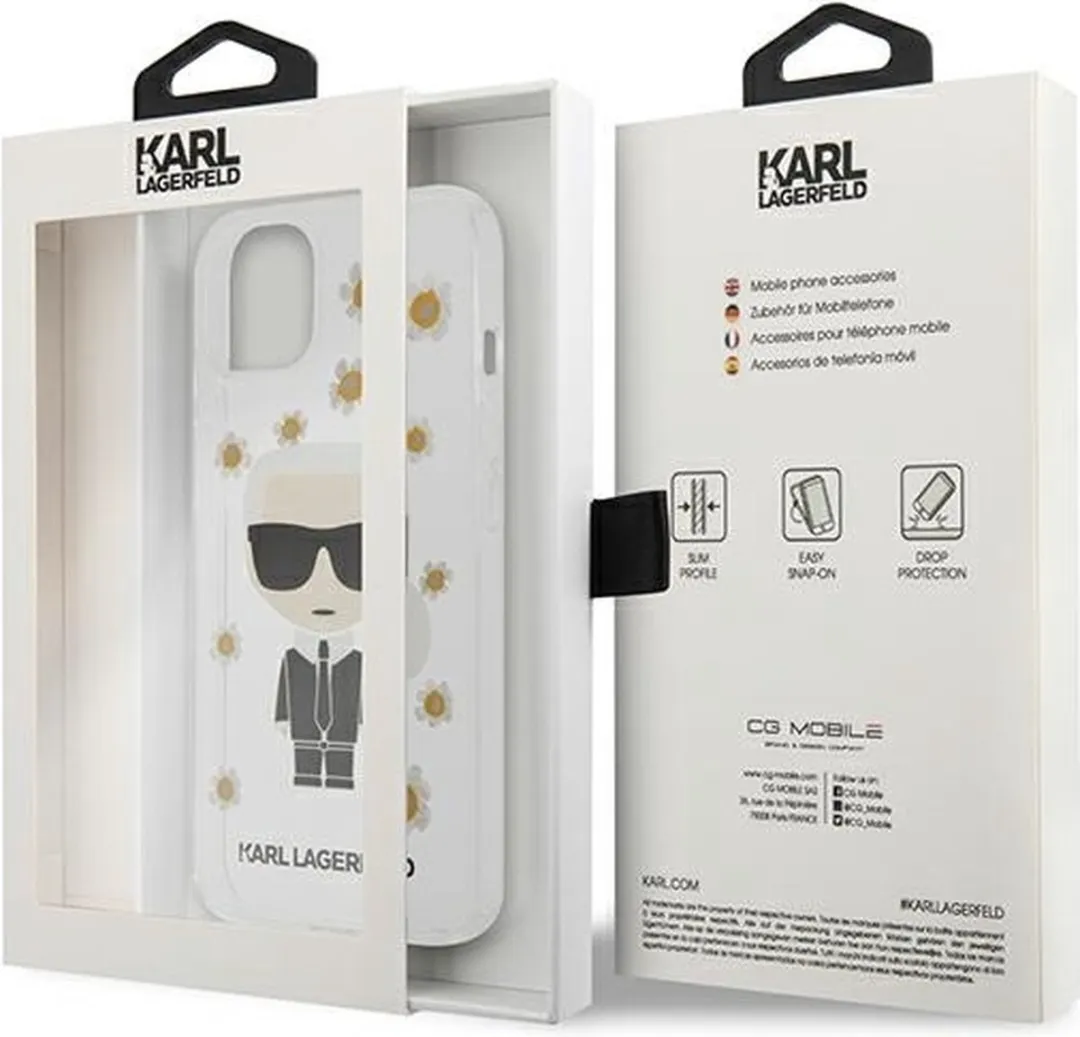 Karl Lagerfeld KLHCP13SHFLT iPhone Hoesje - Transparant Bloem - afbeelding 6 van 6