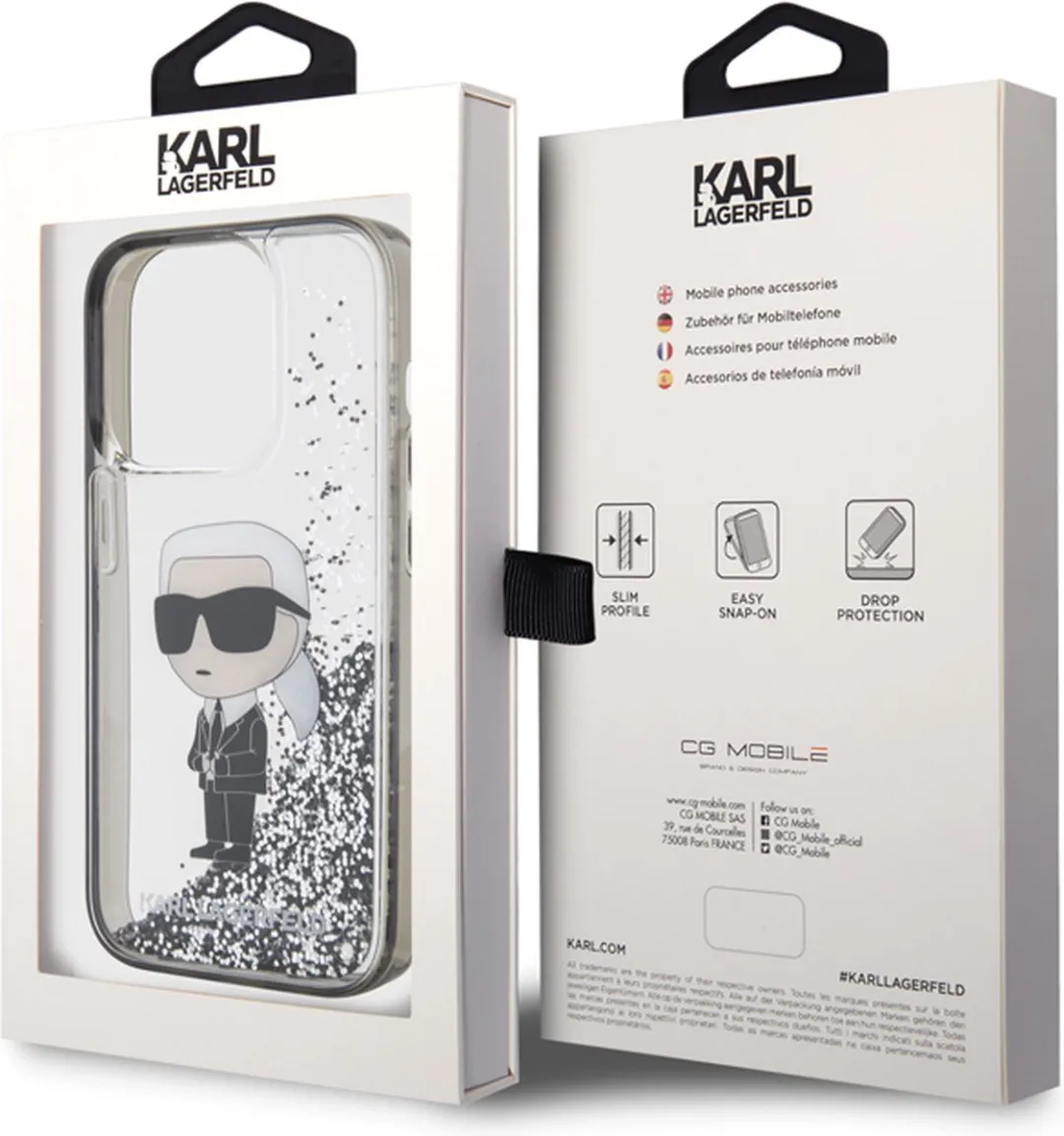 Karl Lagerfeld iPhone 15 Pro Hoesje H64096 - Zilver