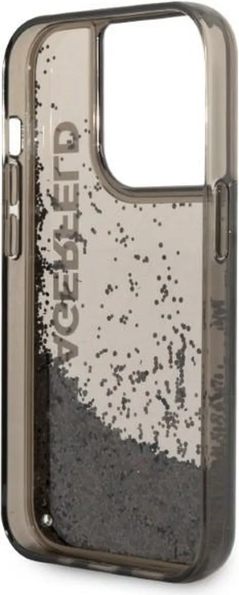 Karl Lagerfeld KLHCP14LLCKVK iPhone 14 Pro Hardcase - Zwart Glitter