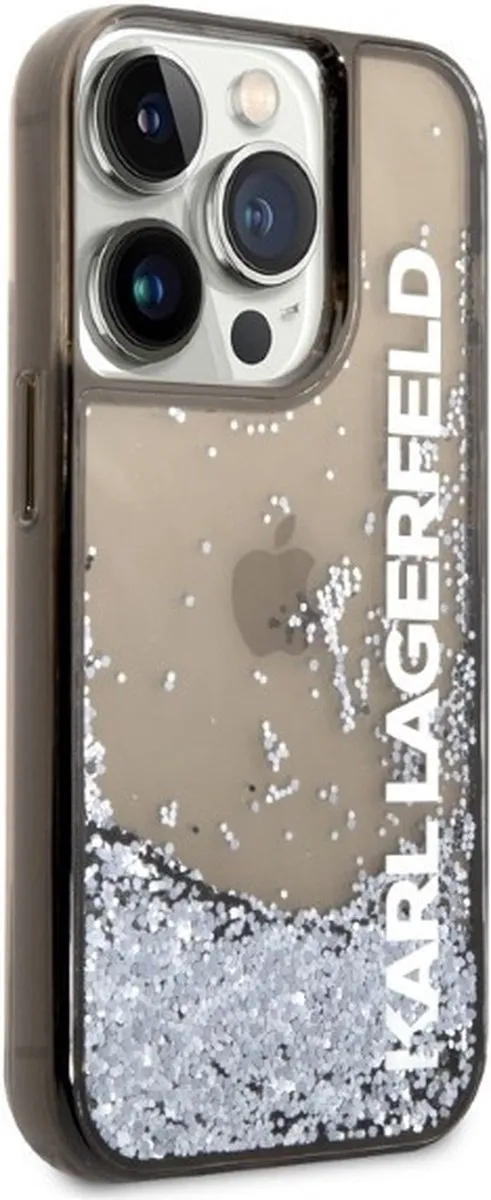 Karl Lagerfeld KLHCP14LLCKVK iPhone 14 Pro Hardcase - Zwart Glitter