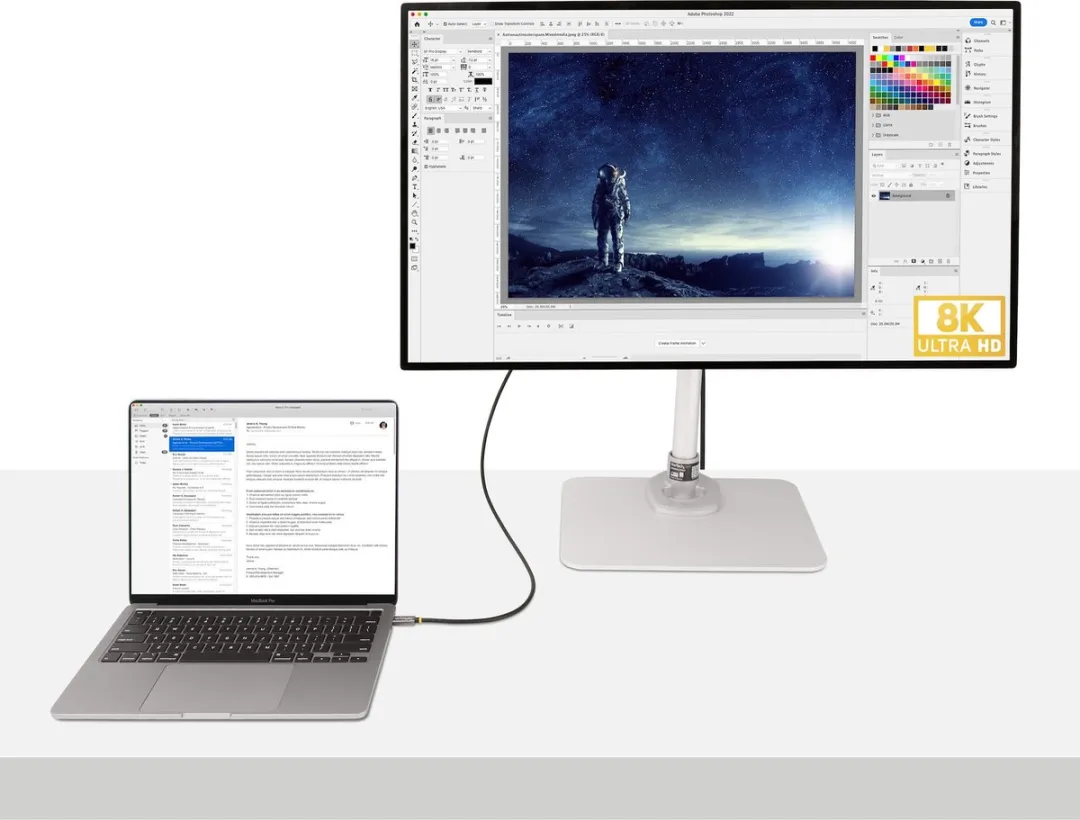 Startech USB4 CC1M-40G-USB-CABLE Kabel - 40Gbps 100W 8K - Tweekleurig