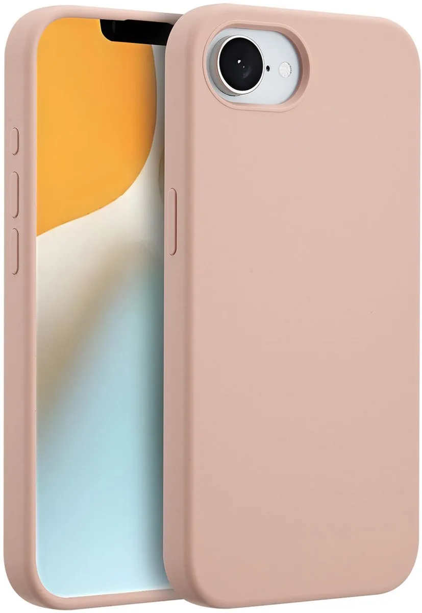 Accezz Hoesje iPhone 16e Liquid Silicone Roze - MagSafe