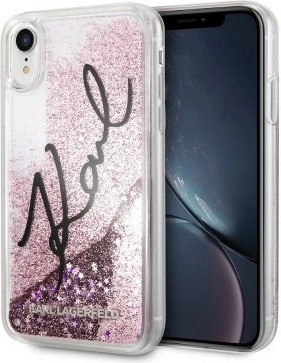 Karl Lagerfeld Liquid Glitter Signature Back Case iPhone 7/8/SE