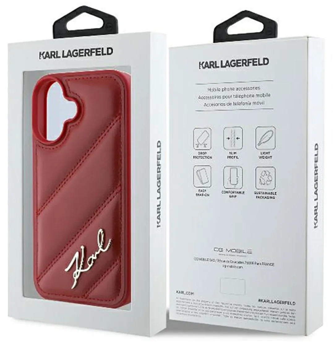Karl Lagerfeld iPhone 16 Hoesje - Rood