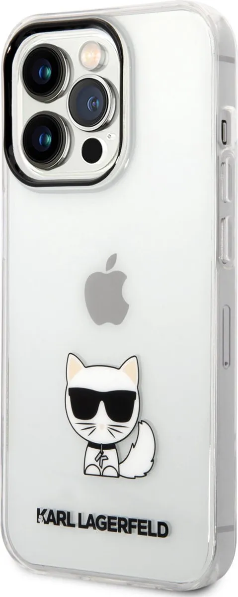 Karl Lagerfeld iPhone 14 Pro TPU Backcover Choupette - Transparant - 3666339076535