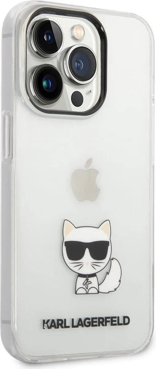 Karl Lagerfeld iPhone 14 Pro TPU Backcover Choupette - Transparant - 3666339076535