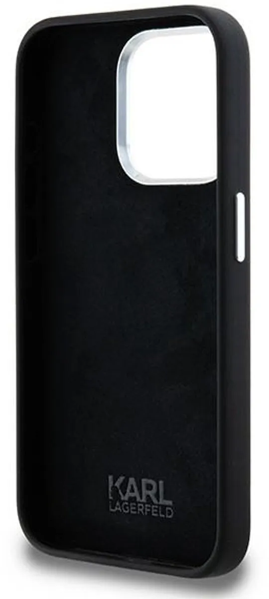 Karl Lagerfeld Siliconen Hoesje iPhone 15 Pro Max - Transparent