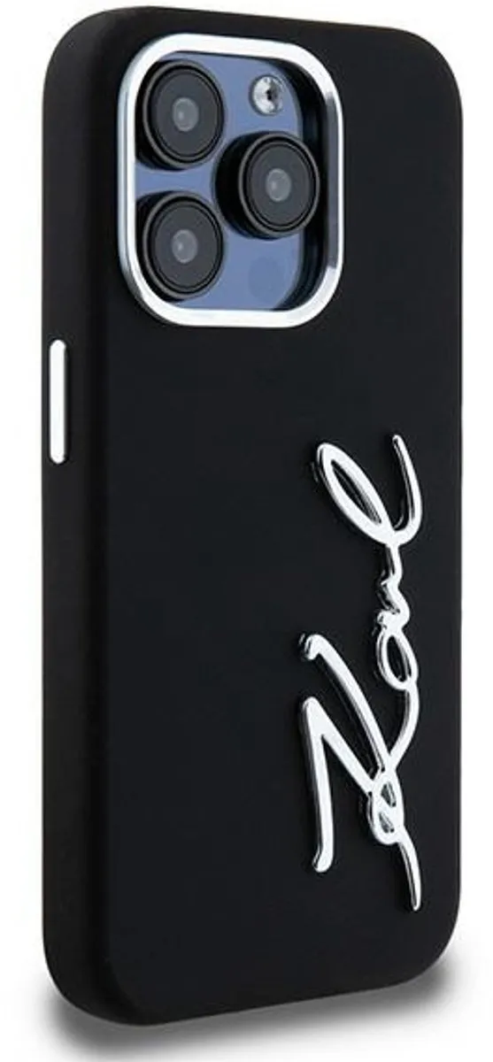 Karl Lagerfeld Siliconen Hoesje iPhone 15 Pro Max - Transparent