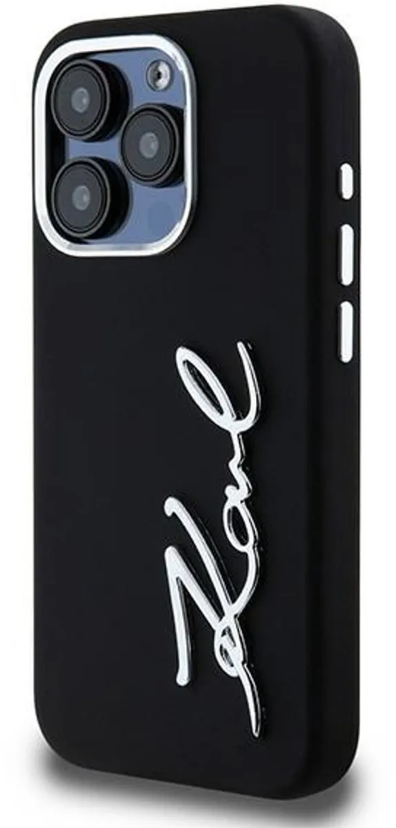 Karl Lagerfeld Siliconen Hoesje iPhone 15 Pro Max - Transparent