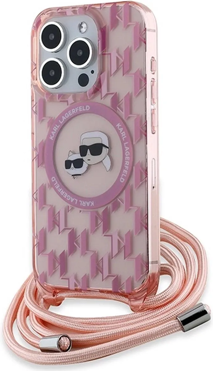 Karl Lagerfeld IML Crossbody Monogram MagSafe Hoesje iPhone 15 Pro