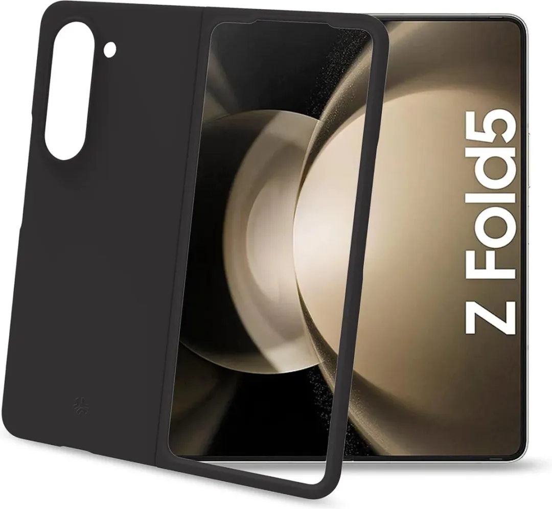 Celly Cromo Siliconen Hoesje Zwart - Samsung Galaxy Z Fold5