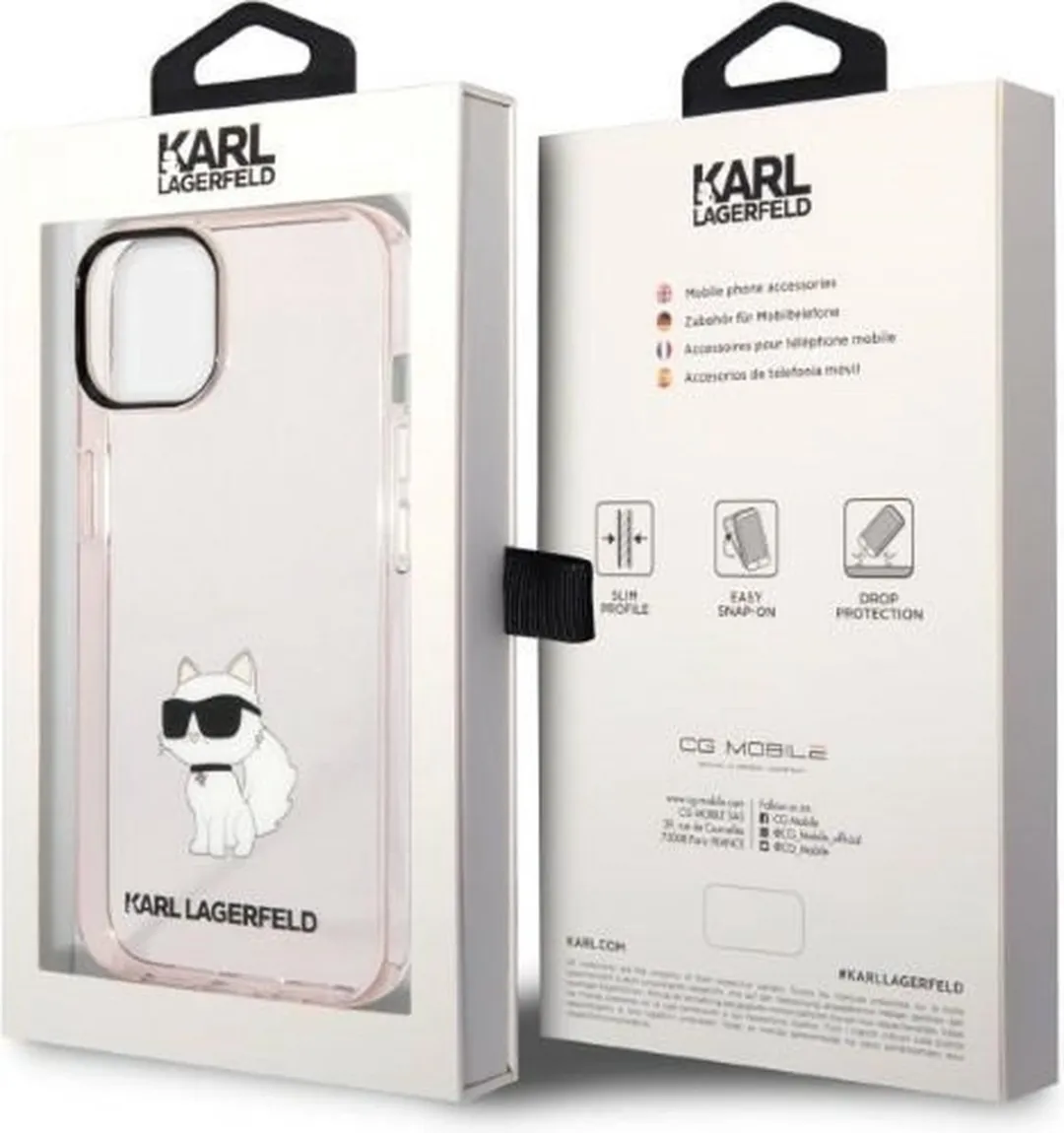 Karl Lagerfeld KLHCP14MHNCHTCP iPhone 14 Plus Hoesje - Roze