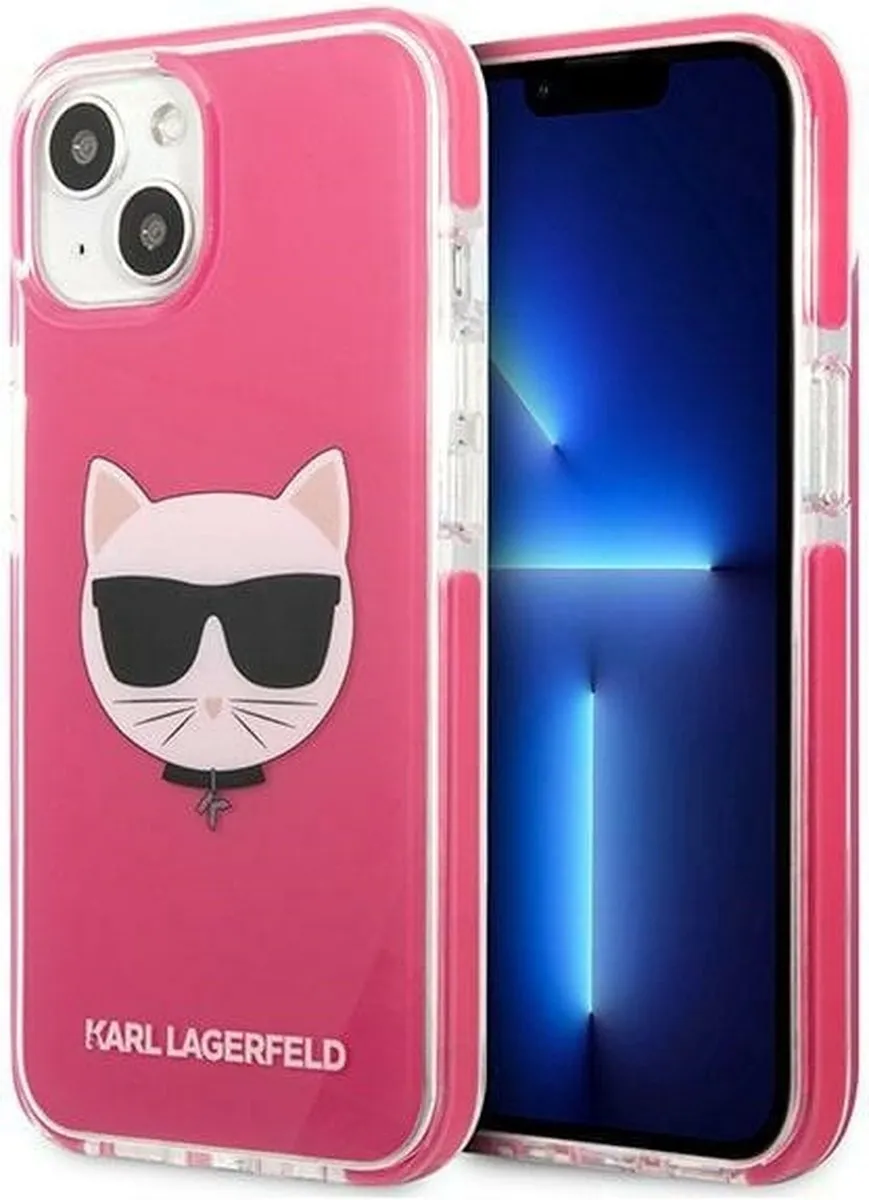Karl Lagerfeld KLHCP13MTPECPI iPhone 13 Hardcase - Fuchsia