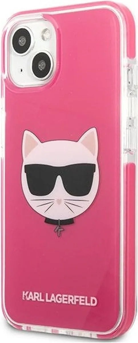 Karl Lagerfeld KLHCP13MTPECPI iPhone 13 Hardcase - Fuchsia - afbeelding 6 van 6