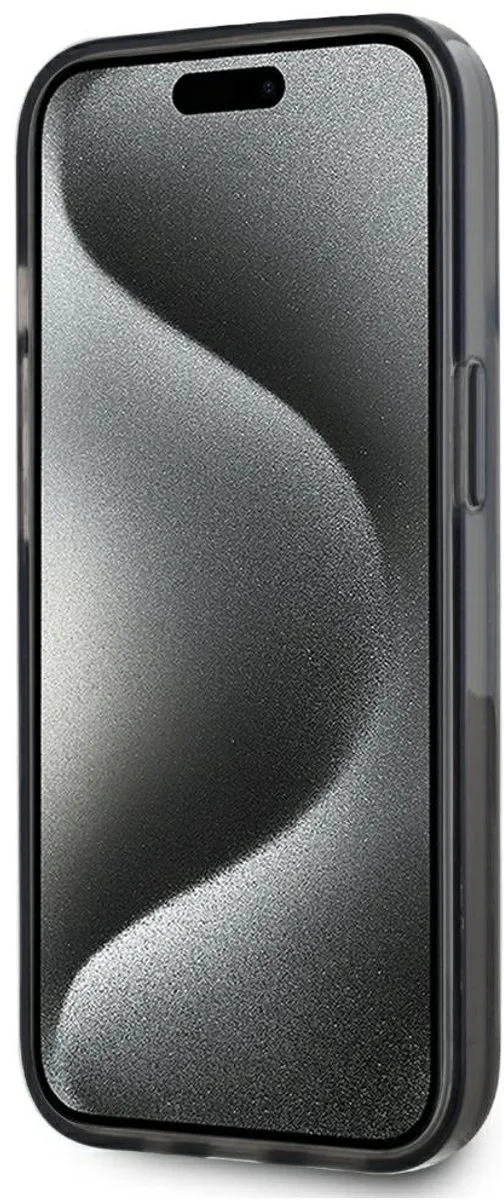 Karl Lagerfeld Case Liquide Glitter Monogram Gradient iPhone 15 - Transparent