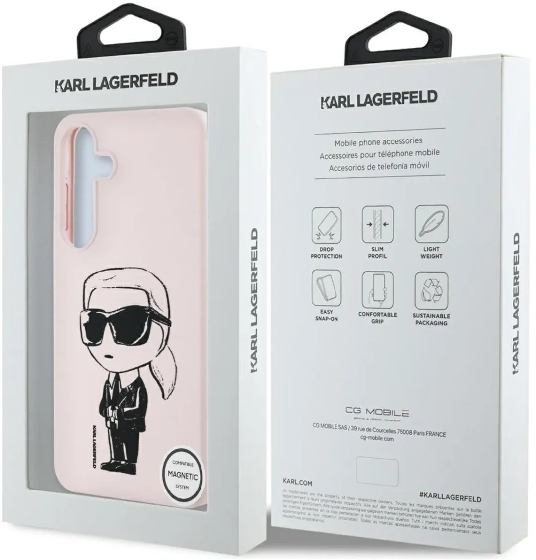 Karl Lagerfeld Silicone Etui - Samsung Galaxy S25 - Transparent - afbeelding 6 van 6