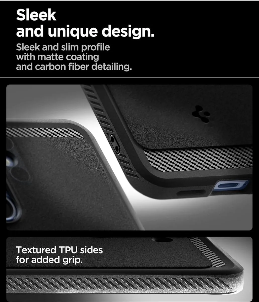 Spigen Rugged Armor ACS06911 Hoesje - Samsung Galaxy S25 Plus - Zwart