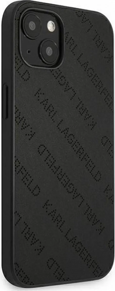 Karl Lagerfeld Perforated Allover Back Case iPhone 13 Mini - Zwart