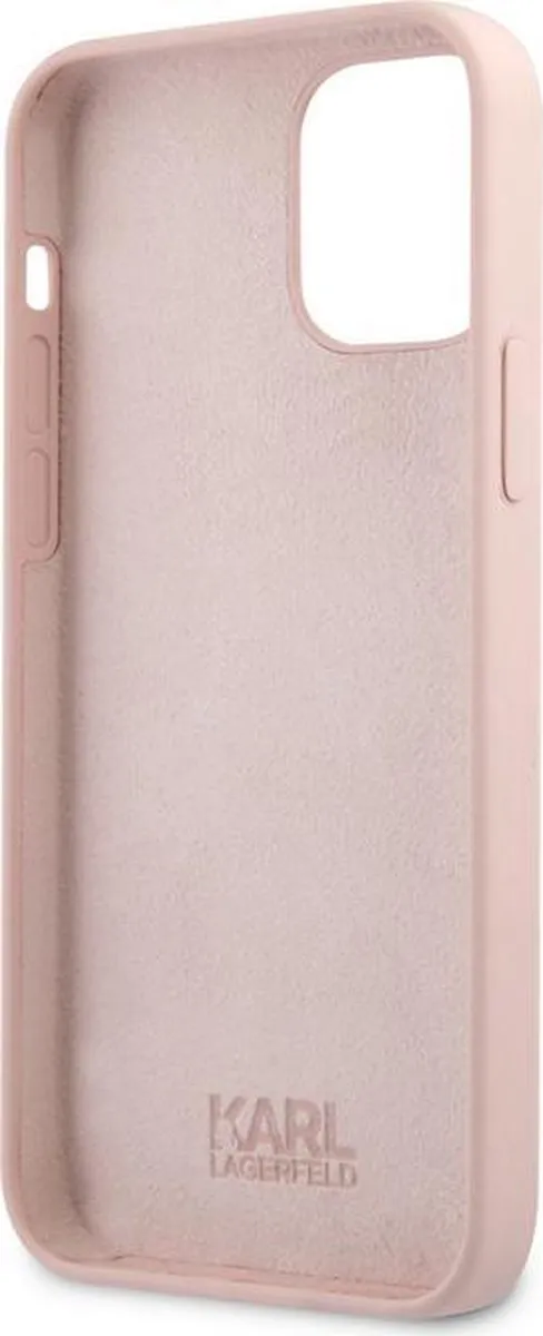 Karl Lagerfeld Silicone Back Case Roze - iPhone 12 Pro Max