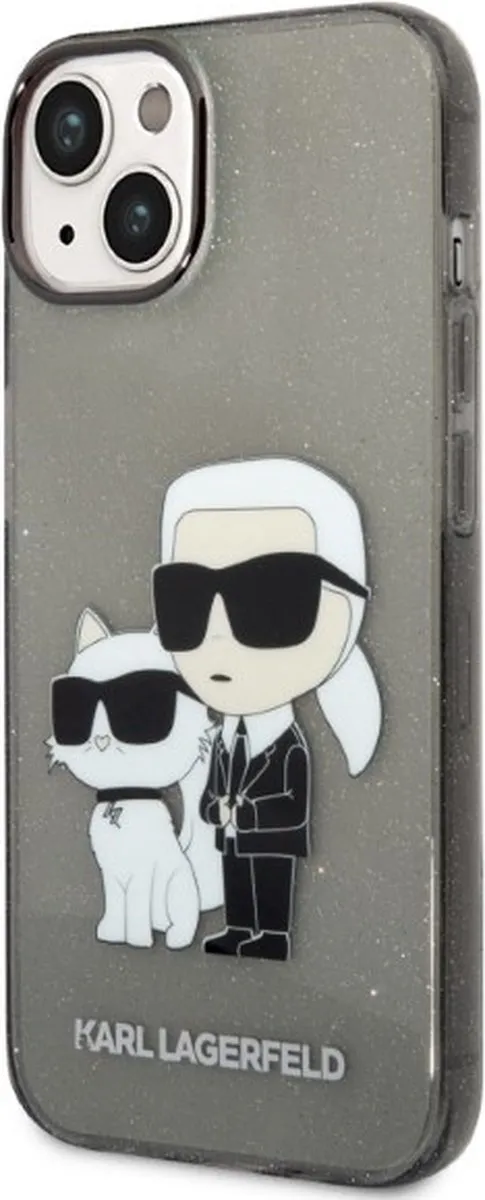 Karl Lagerfeld KLHCP14MHNKCTGK iPhone 14 Plus Hoesje - Gliter - Zwart - afbeelding 6 van 6