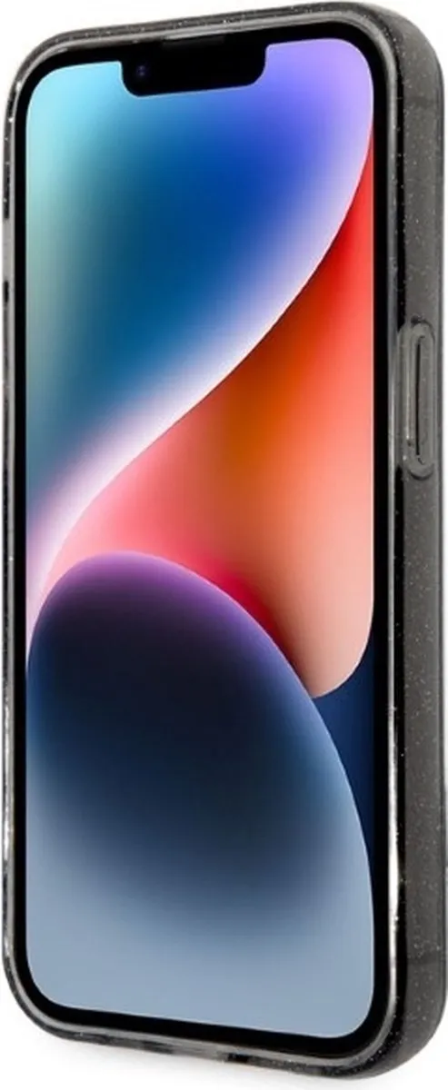 Karl Lagerfeld KLHCP14MHNKCTGK iPhone 14 Plus Hoesje - Gliter - Zwart