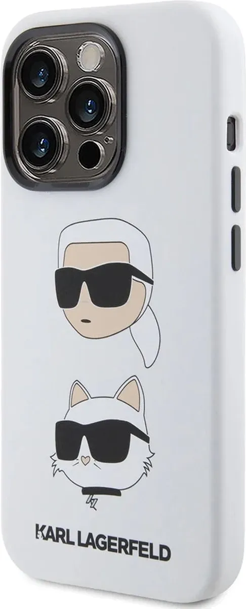 Karl Lagerfeld iPhone 15 Pro Backcover Hoesje - Wit