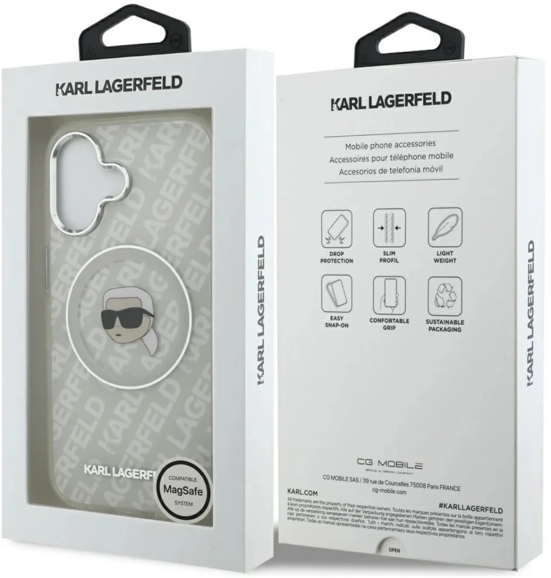 Karl Lagerfeld iPhone 17 Hoesje - MagSafe - Grijs
