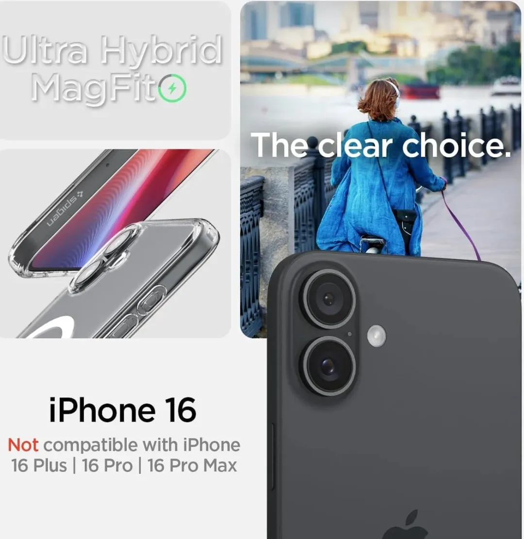 Spigen iPhone 16 Back Cover Hoesje - Transparant Wit