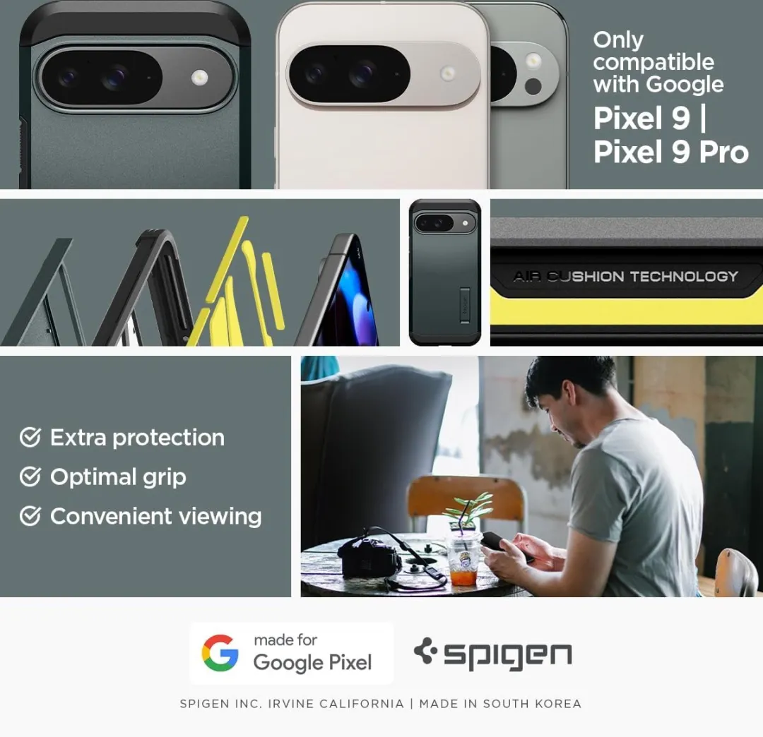Spigen Tough Armor Hoesje Google Pixel 9/9 Pro - Groen