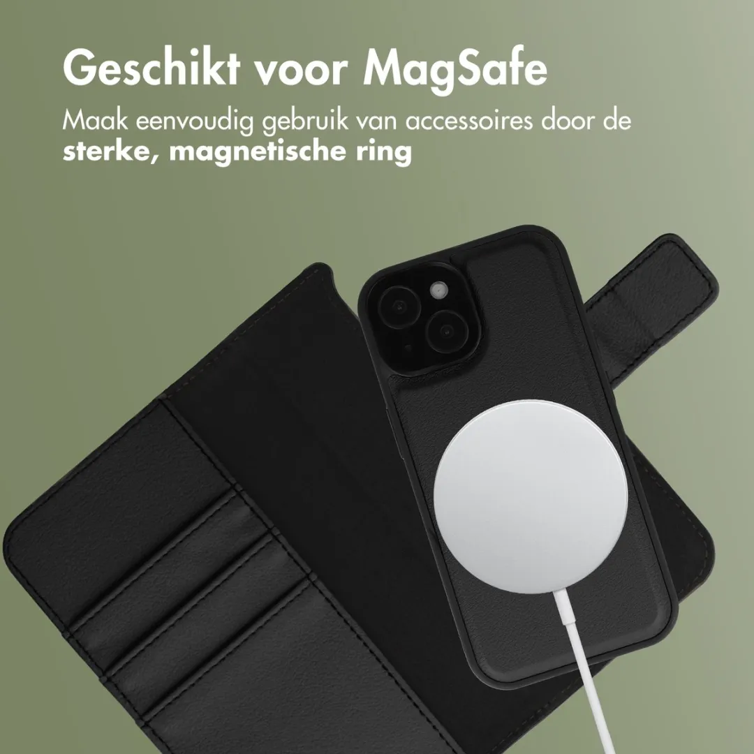 Imoshion iPhone 15 Hoesje 2-in-1 Bookcase - 3 Pasjes - Zwart