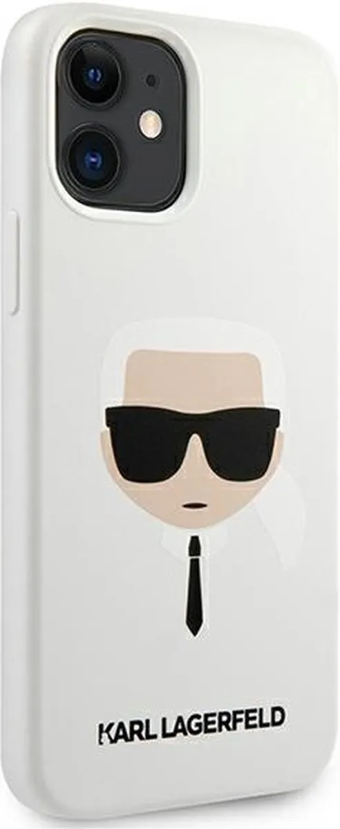 Karl Lagerfeld iPhone 12 Mini Hoesje Wit - Karl Head - afbeelding 6 van 6