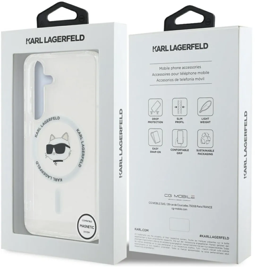Karl Lagerfeld Knop Choupette Hoesje Samsung Galaxy S25 - Transparent - afbeelding 6 van 6