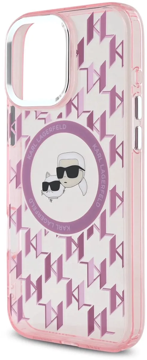 Karl Lagerfeld Backcover iPhone 16 Pro MagSafe IML Roze - 3666339318420